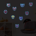 Adesivi murali Halloween mostri con effetti luminosi colorati per cameretta bambini - Blu