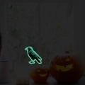 Luminous Halloween crow wall sticker with green glow for spooky window decoration - Green