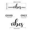 Adesivo murale Good Vibes Only nero decorazione minimalista 29x10cm per pareti casa interna - Good vibes ONLY (PH-QT1115)