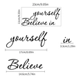 Adesivi murali 'Believe in yourself' dimensioni 23x11cm decorazione in vinile nero - Stile Believe in Yourself (PH-QT1111)