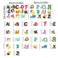 Educational 26 alphabet animal wall stickers with cartoon designs and size dimensions - Animal Alphabet Style (PH-QT1120)