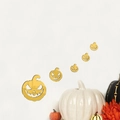 Lot de 5 stickers muraux citrouilles en acrylique miroir doré pour Halloween - Ensemble Citrouille Or (MBJM02)