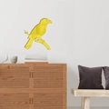 Adesivo murale corvo in acrilico giallo silhouette per decorazione casa - Oro