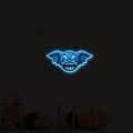 Blaue LED Neon Fledermaus Dekoration für Halloween Party Wandgestaltung und Ambiente - Blau