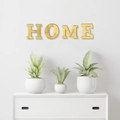 Adesivi murali a specchio HOME dorati moderni per l'arredo del soggiorno e dell'ingresso - Oro