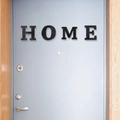 Adesivo murale HOME nero moderno con effetto specchio 3D per decorazione porta - Nero