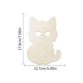 Ornamento artigianale in legno a forma di gatto 17,8x12,7cm decoro da parete - Mbg060