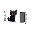 Halloween black cat wall sticker measuring 19cm height for home decoration - Cartoon Black Cat (M-H)