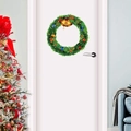 Christmas wreath wall sticker with golden bells and colorful ornaments for home holiday decor - Christmas Wreath Style (PH-QT1203)