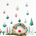 Set di adesivi murali albero di Natale nordico con motivi a fumetti per la cameretta - Adesivi Albero di Natale Astratti Moderni (PH-QT1239)