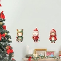 Weihnachts-Wandtattoo-Set mit Cartoon-Bären in festlichen Outfits für Fensterdekorationen - Cartoon Weihnachtstiere Aufkleber (PH-QT1244)