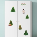 Pegatinas navideñas de árbol y muñeco de nieve para decorar ventanas y armarios - Juego de Decoración de Navidad (PH-QT1246)