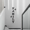 Adesivi murali 3D in acrilico nero FAMILY con farfalle per decorazione d'interni casa - Nero
