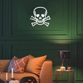 Adesivo murale in acrilico con teschio di Halloween per decorazione soggiorno - Argento