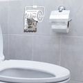 Lustiger Wandspiegel in Toilettenpapierform aus Acryl mit Wipe YOUR Butt Dekoration - Silber