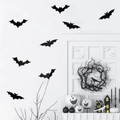 Adesivi murali pipistrello 3D neri in varie dimensioni per decorazioni di Halloween - Nero