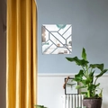 Adesivi murali a specchio geometrici nordici in acrilico da 1mm per decoro casa - Argento