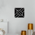 Adesivi murali a specchio geometrici neri in acrilico per l'arredamento del soggiorno nordico - Nero