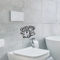 Kreativer schwarzer Katzen Wandsticker wasserfester Toilettendeckel Aufkleber Dekor - Schwarz