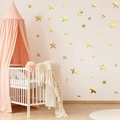 Adesivi murali a stella 3D dorati a specchio in acrilico per decoro cameretta - Oro