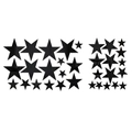 Dettaglio di adesivi murali a stella in acrilico nero da 1mm in varie dimensioni - Nero