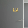Wandtattoo Thinking Room aus Acryl in Gold für Badezimmertür Dekoration - Gold