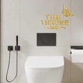 Adesivo murale specchio dorato THE THRONE con corona per decorazione bagno in acrilico - Oro
