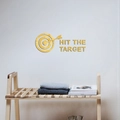 Sticker mural 3D en acrylique miroir doré avec motif Hit The Target pour décoration - Doré