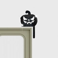 Adesivo specchiato a zucca in acrilico nero per decorazione angolare del telaio della porta - Nero