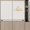 Adesivo murale specchio in acrilico dorato con design a gruccia fashion per casa moderna - Oro