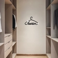 Adesivo murale a specchio in acrilico con design a gruccia fashion per camera da letto - Nero