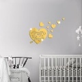 Detail von Goldspiegel Acryl Herz Wandtattoo mit You are my Sun Textgravur Dekor - Gold