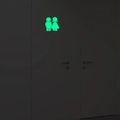 Pegatinas luminosas para puertas de baños con iconos de hombre y mujer en verde fluorescente - Verde Fluorescente