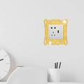 Detalle del adhesivo de pared barroco dorado en acrílico para interruptores de luz decor - Estilo de Vid Europea (JM3447A) / Dorado