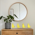Set aus vier goldenen Katzen-Spiegel-Wandaufklebern aus Acryl für moderne Deko - Goldener Stil (JM3306)