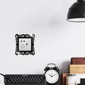 Primer plano del marco decorativo retro negro de acrílico para interruptor de pared - Estilo de Vid Europea (JM3447A) / Negro