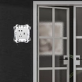 Marco decorativo de espejo acrílico plateado con bordes ondulados para interruptores - Estilo de Ondulación Artística (JM3447B) / Plateado