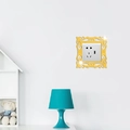 Golden mirror acrylic switch frame with ornate vintage floral carving on a white wall - Baroque Hollow Style (JM3447D) / Gold
