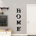 Schwarze Acryl-Wandaufkleber HOME mit Spiegeleffekt für moderne Innendekoration - Schwarz