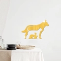 Adesivi murali in acrilico a specchio dorato con sagome di animali per decorazione casa - Oro