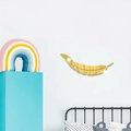 Adesivo murale a specchio piuma dorata in acrilico per decorazione creativa della camera - Oro