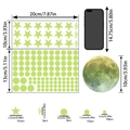 Stickers muraux fluorescents lune et étoiles pour décoration de plafond de chambre - Ensemble Complet (YG7053)