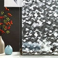 Static 3D woven geometric window privacy film with textured translucent silver finish - Ice Rhombus / 45cm*1m (1 Roll)