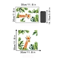 Kreatives Giraffen und Blätter Wandsticker Set mit 30x20cm Layout und 30x30cm Maß - Giraffen-Stil (PH-MT655)