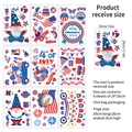 9-piece 4th of July Independence Day gnome stickers for home window and door decoration - Independence Day Style (PH-QT810)
