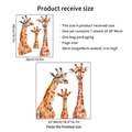 Three watercolor giraffe wall stickers set with dimensions 38x46cm for home decoration - Ph-qt822-giraffe