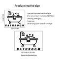 Vinilo adhesivo de baño con diseño de bañera y dimensiones de 29x22cm en color negro - Ph-qt828-baño