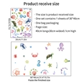 Ocean sea life wall sticker set featuring turtles and jellyfish in 30x40cm sheet size - Ocean Life (PH-QT891)