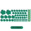 Groene klavertje vier en vlinder muurstickers voor St. Patrick's Day DIY-decoraties - Donkergroen