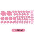 Roze kersenbloesem en vlinder muurstickers in verschillende maten voor kamerdecoratie - Roze